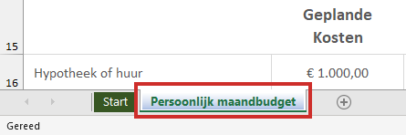 Naam van tabblad in Excel wijzigen